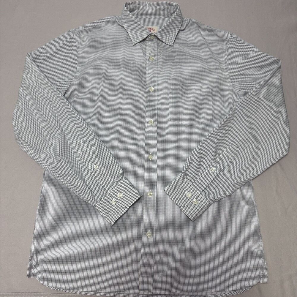 Brooks Brothers Men’s Button Up Long Sleeve Plaid Shirt SZ M 100% Cotton Preppy